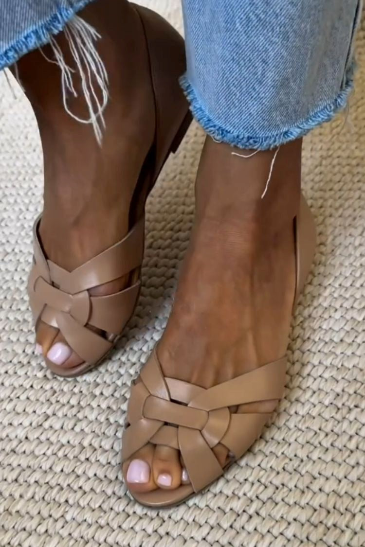 Ploché espadrilky s otvorenou špičkou