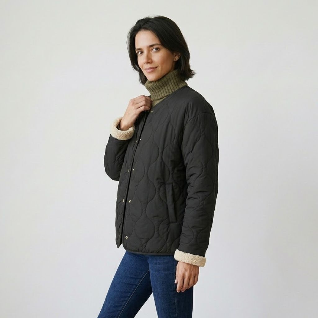 Oversize prešívaná bunda na každodenné nosenie