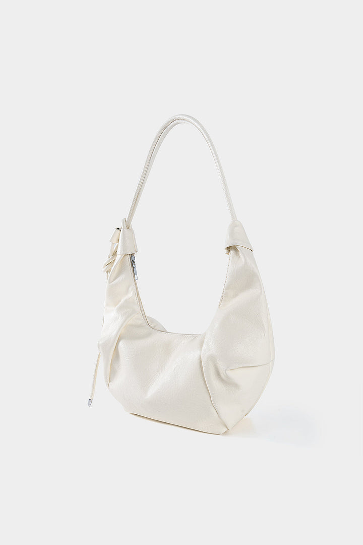 Crossbody kabelka z umelej hladkého vzhľadu so zipsom