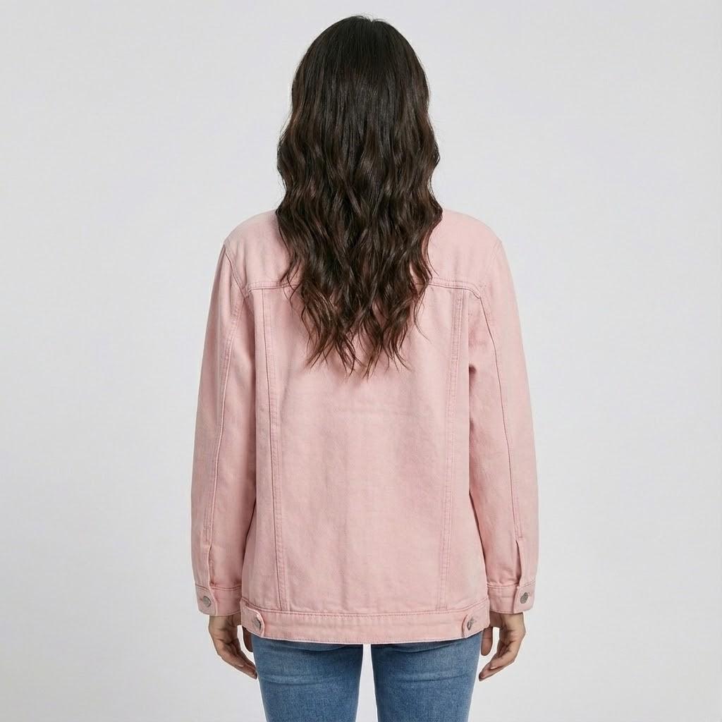 Bunda z denimu s oversize strihom v mestskom štýle
