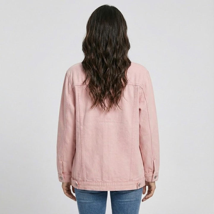Bunda z denimu s oversize strihom v mestskom štýle