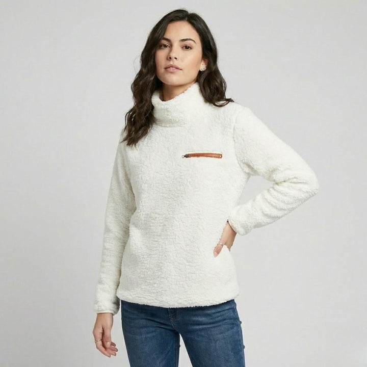 Mäkká flísová mikina s vreckom na zips