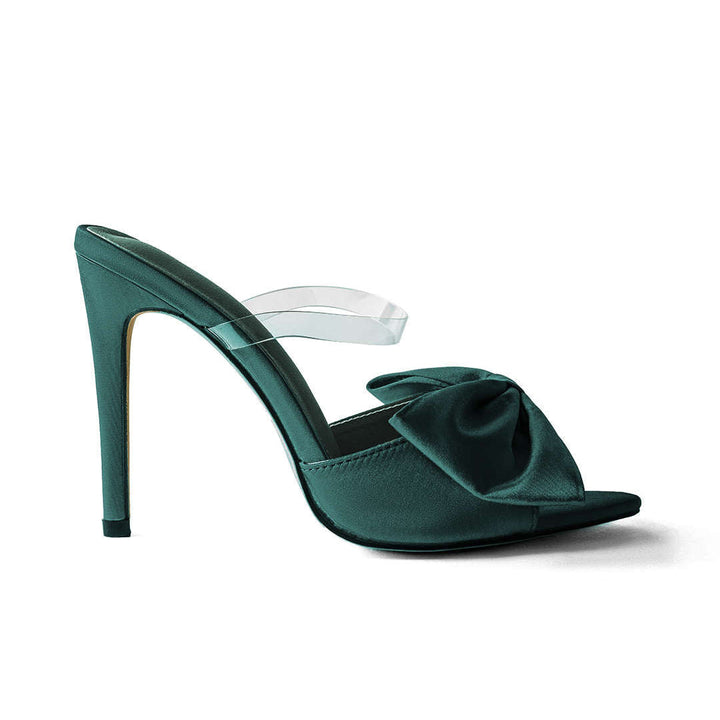 Slingback lodičky na vysokom podpätku s mašľou