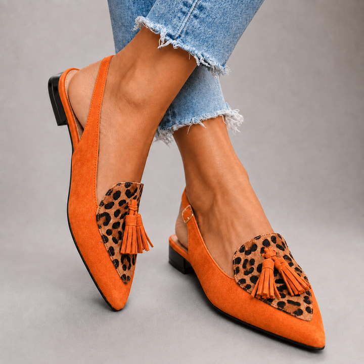 Sandále s remienkami a strapcami
