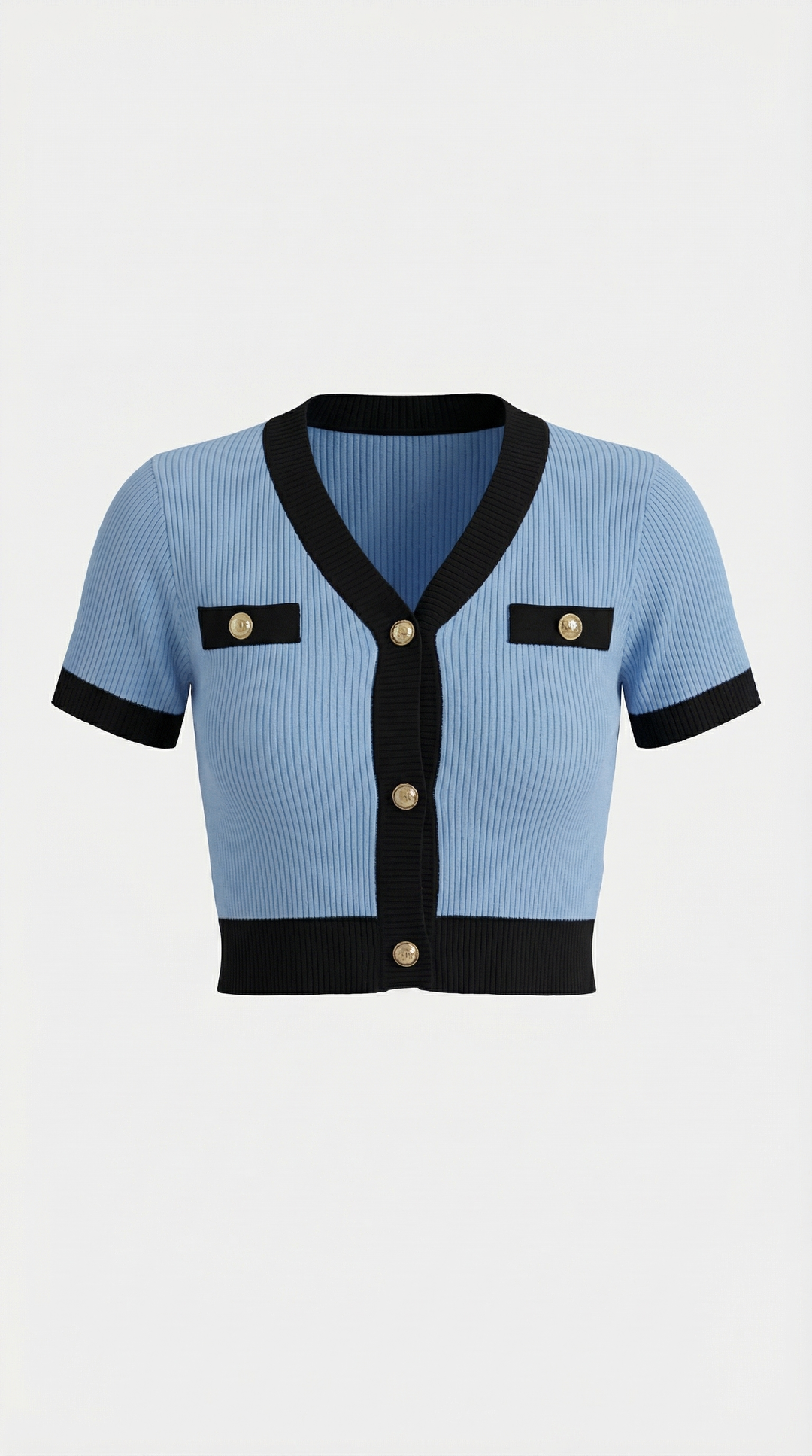 Priliehavý pletený kardigán s krátkymi rukávmi