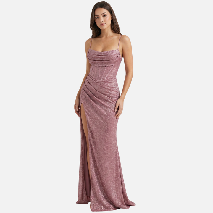 Lívia | Korzetové maxi šaty s tenkými ramienkami