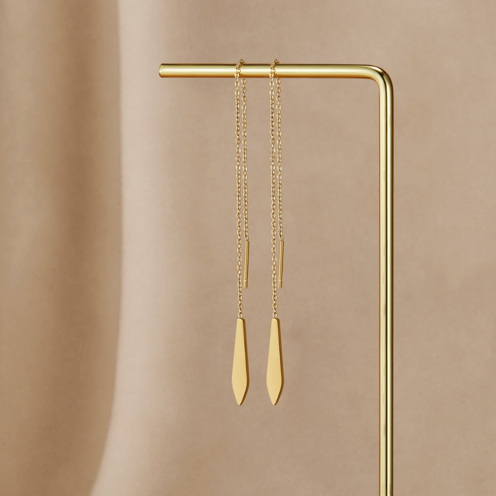 Zlaté strapcové náušnice Dakota