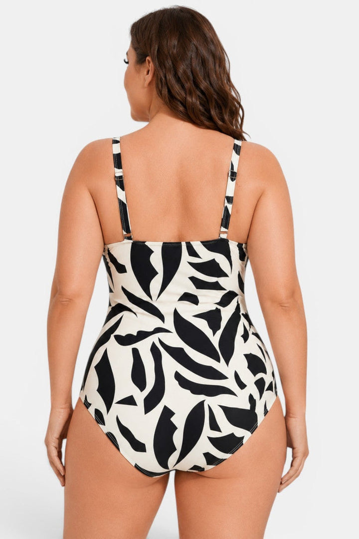 Jednodielne plavky bez ramienok s tvarujúcim strihom