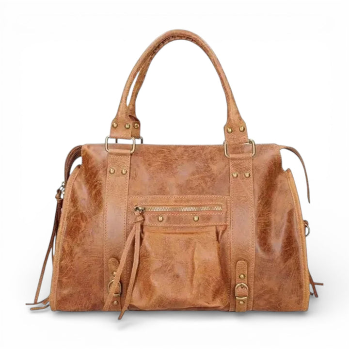 Veľká vintage hladká tote kabelka