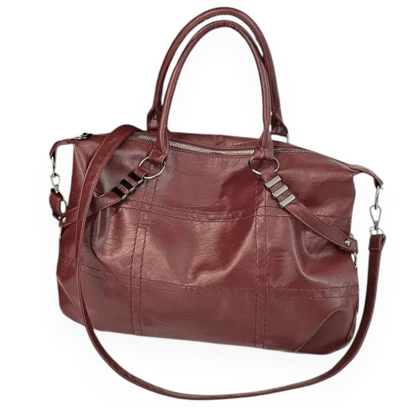 Vintage hladká tote kabelka