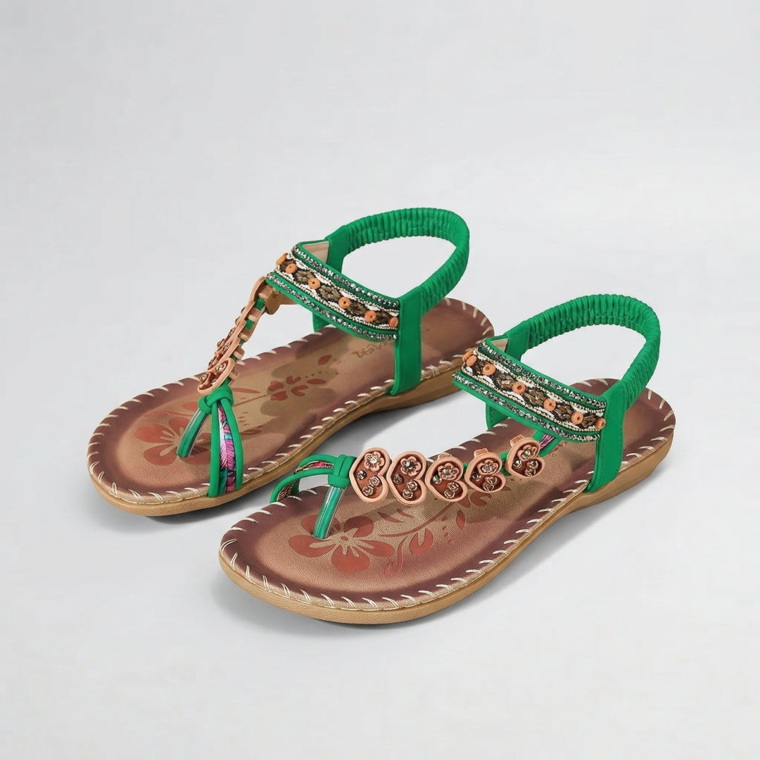 Boho sandále s dekoratívnymi remienkami