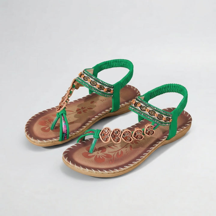 Boho sandále s dekoratívnymi remienkami