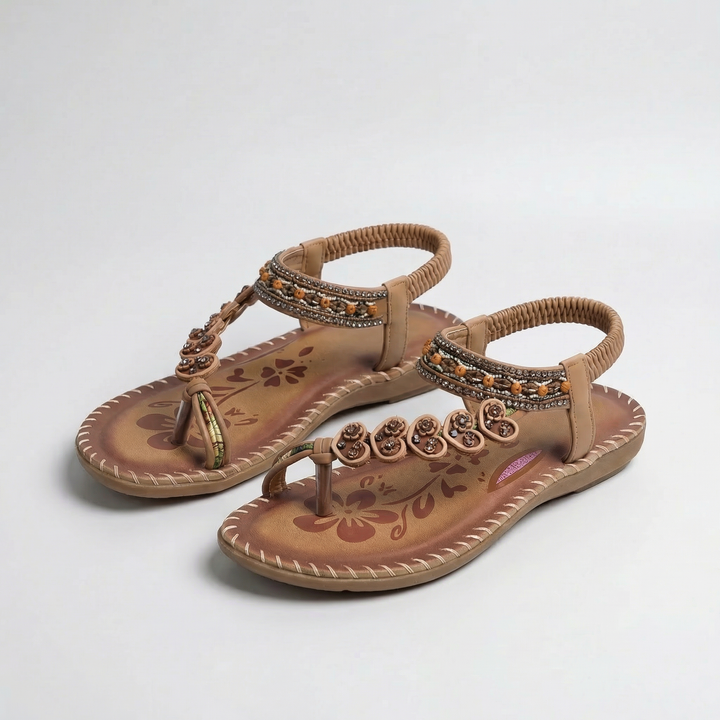 Boho sandále s dekoratívnymi remienkami