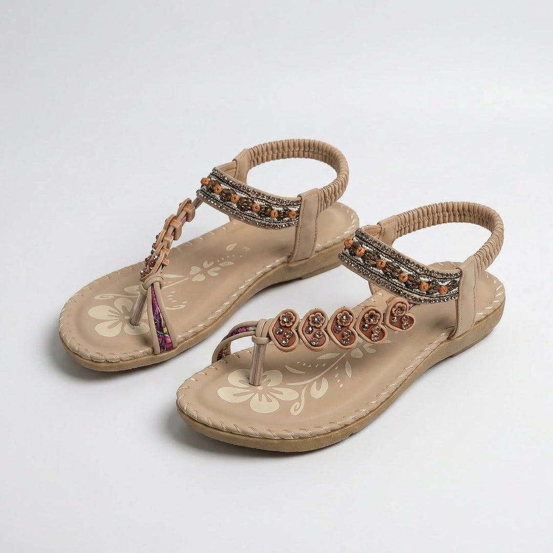 Boho sandále s dekoratívnymi remienkami