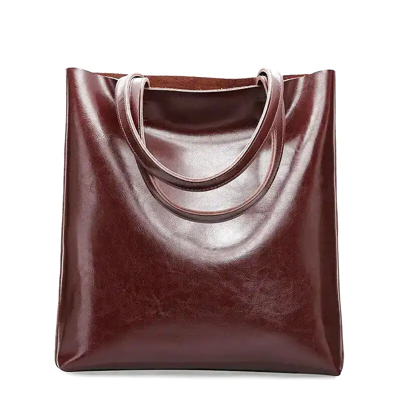 Retro hladká tote kabelka