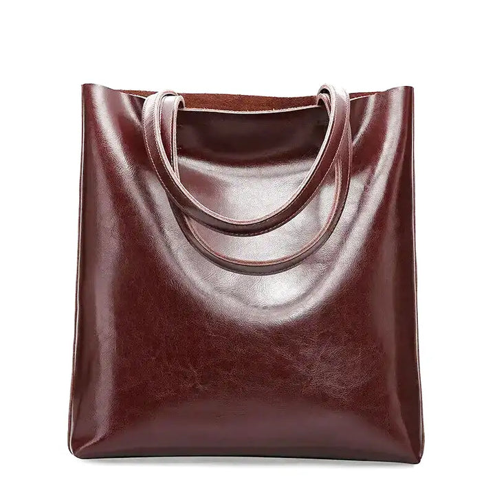Retro hladká tote kabelka