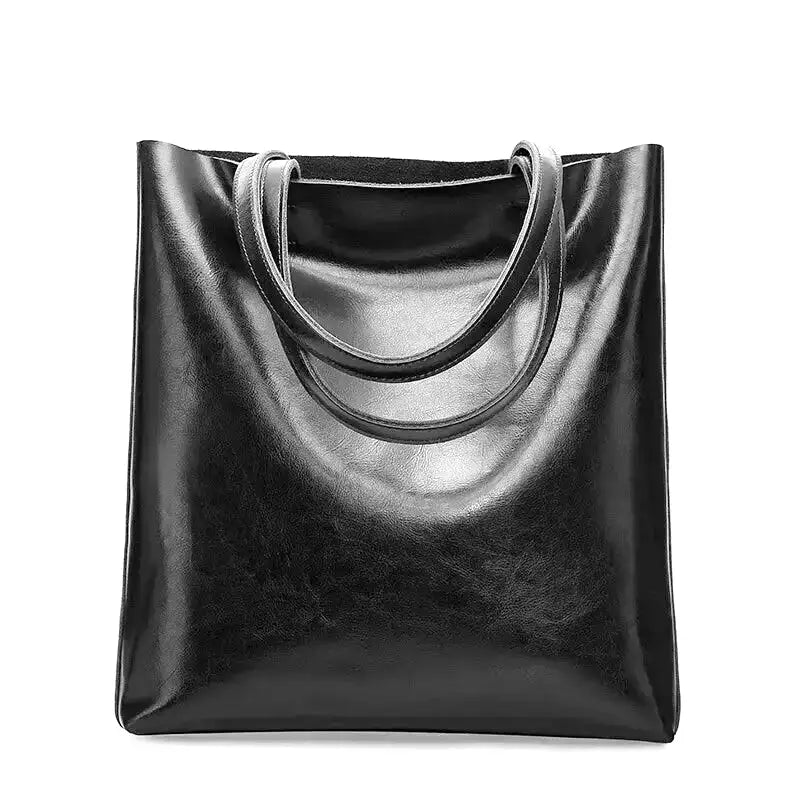 Retro hladká tote kabelka
