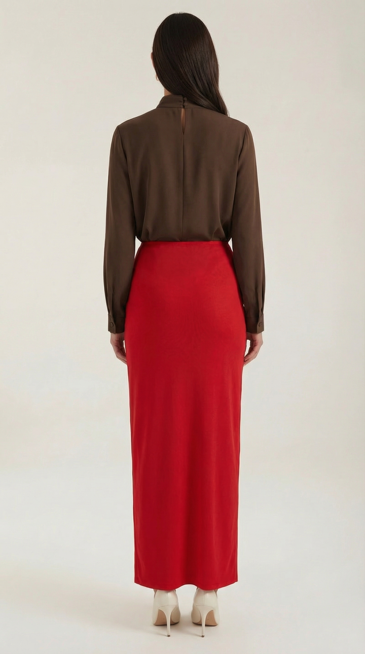 Riasená midi sukňa