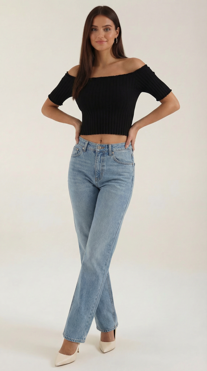Jolana | Basic top s krátkym rukávom